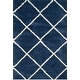 preview thumbnail 84 of 161, SAFAVIEH Hudson Shag Estella Diamond Trellis 2-inch Thick Rug 5'3" x 7'6" - Navy/Ivory