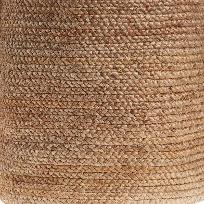LR Home Montego Solid Natural Jute Decorative Storage Basket (17 in.) - 17" x 17" x 17"