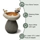 preview thumbnail 13 of 44, Glitzhome 24-inch Outdoor 2-tier Faux Pebbles Polyresin Birdbath Fountain with Pump