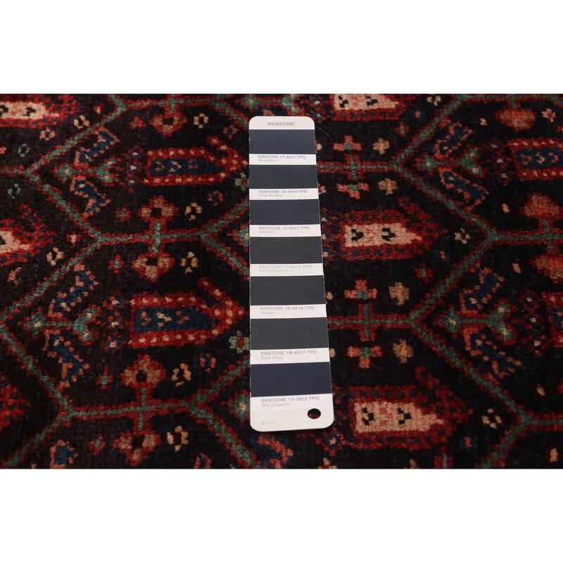 ECARPETGALLERY Hand-knotted Anadol Navy, Red Wool Rug - 3'7 x 9'10