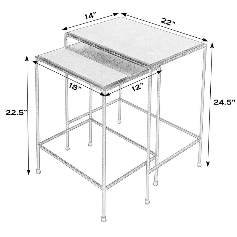 Carrera Outdoor Nesting Tables, Set of 2