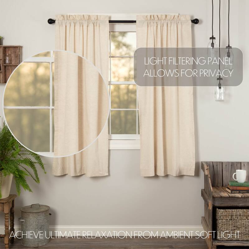 Simple Life Flax Short Panel Set - Short Panel 63x36 - Short Panel 63x36 - Natural Creme