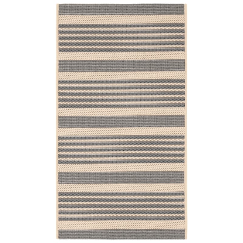 SAFAVIEH Courtyard Orsi Indoor/ Outdoor Waterproof Area Rug - 2' x 3'7" - Grey/Bone