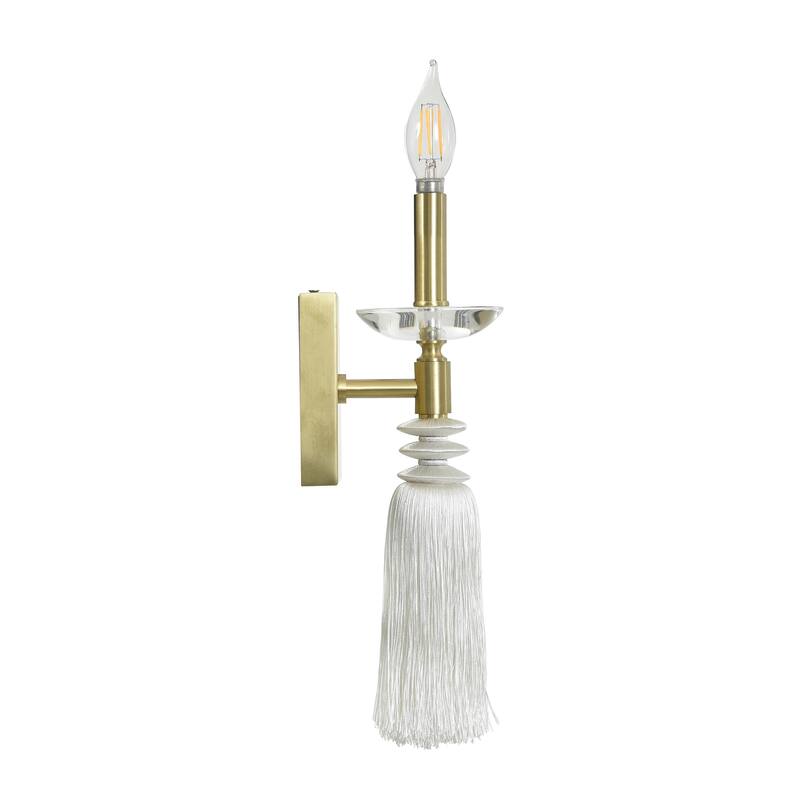 StyleCraft Marquette Tassel Wall Sconce - 5"W x 5"D x 14.5"H