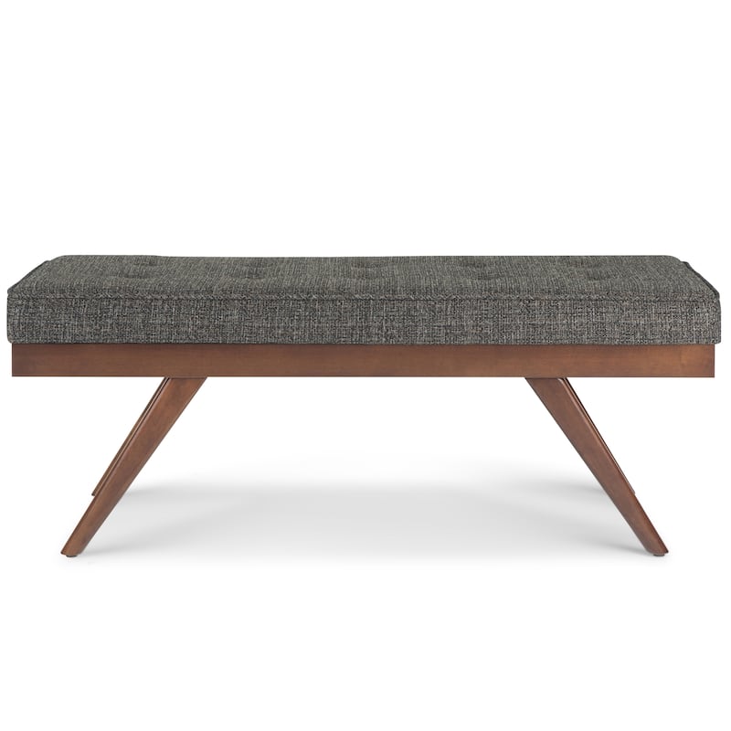 WYNDENHALL Keenan 48 inch Wide Mid Century Modern Rectangle Ottoman Bench