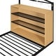 preview thumbnail 11 of 11, Black Twin Size Metal Wood House Bed Frame with Shelves and Lights for Kids, Boys and Girls