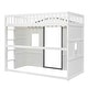 preview thumbnail 95 of 112, Solid Wood House Loft Bed With Ladder for Kids, Boys and Girls, Bedroom
