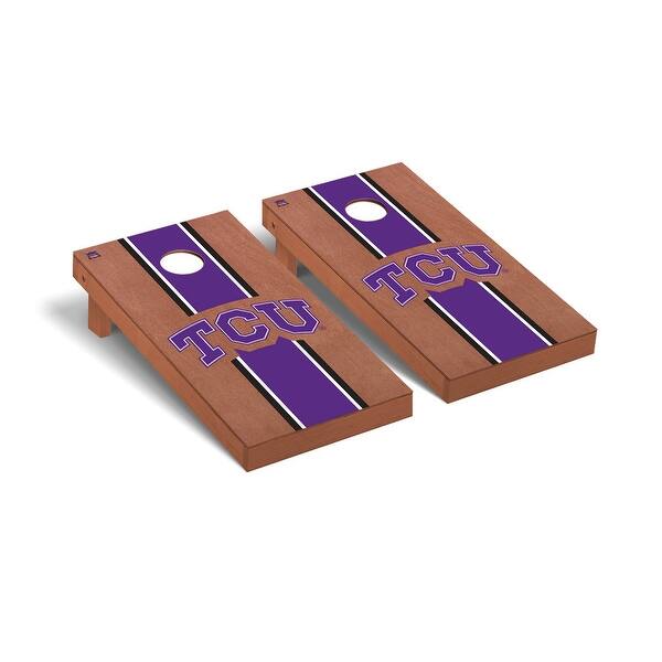 slide 2 of 5, Texas Christian University TCU Horned Frogs Rosewood Cornhole Board Set