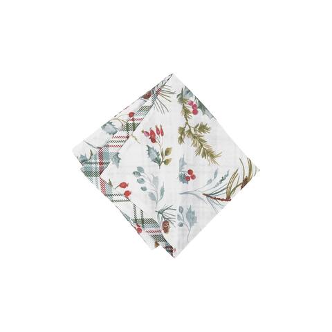 Edith Reversible Holly Botanical Napkin Set of 6