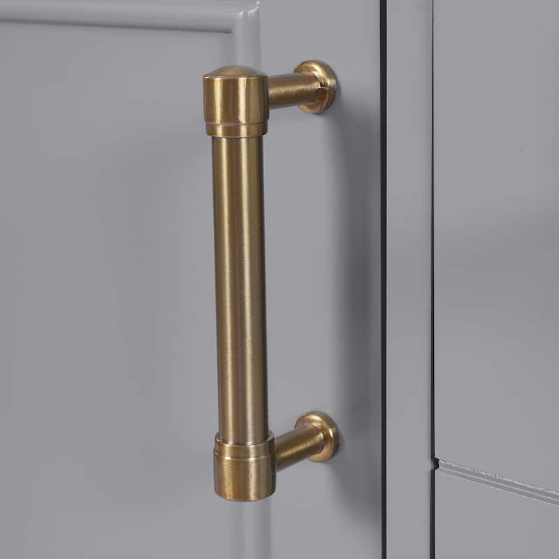 Roomfitters Traditional 30" Bathroom Vanity Set, Floor Standing with Three Drawers, Soft Close Doors, Long Gold Metal Handles