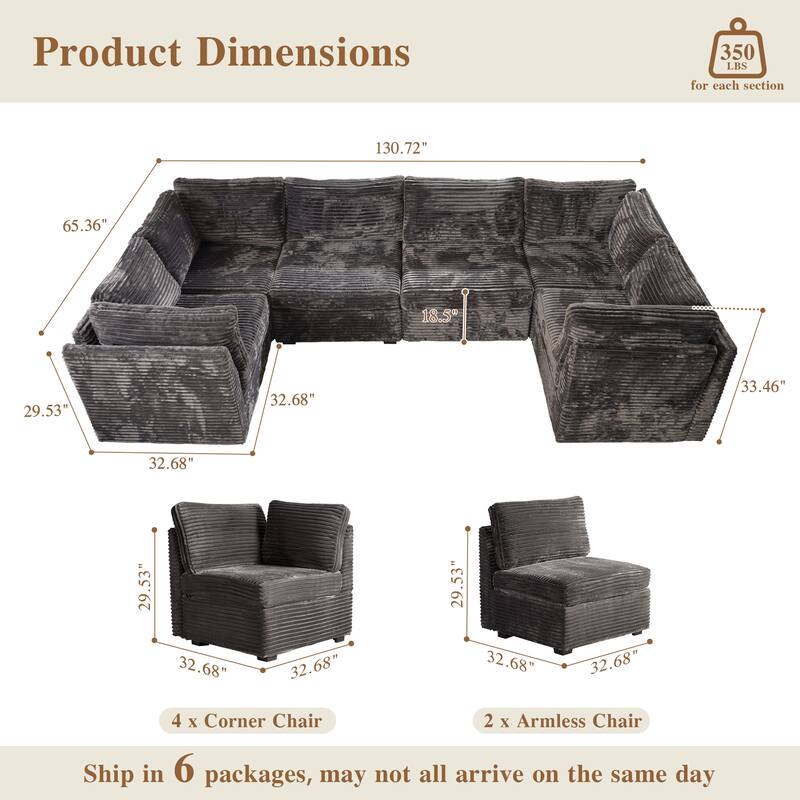 OVIOS Corner Plush Sofa
