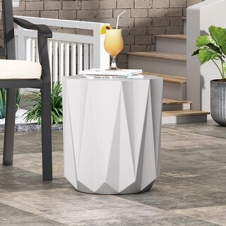 Anvil Outdoor  Lightweight Concrete Side Table by Christopher Knight Home