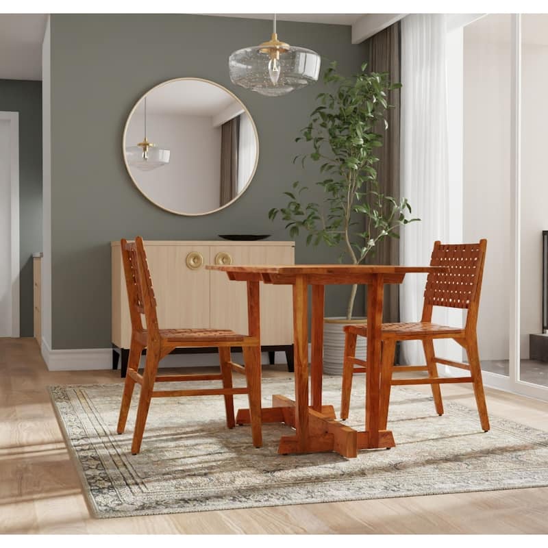 Rectangular Acacia Wood Dining Table - 48" - Golden Brown