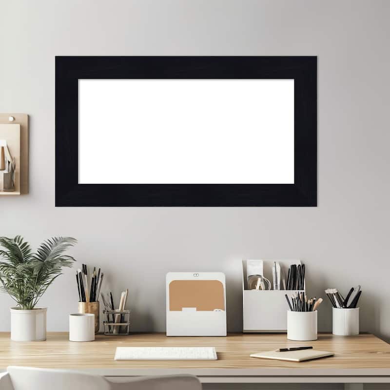 Amanti Art Shiplap Navy Framed Dry Erase Magnetic Board