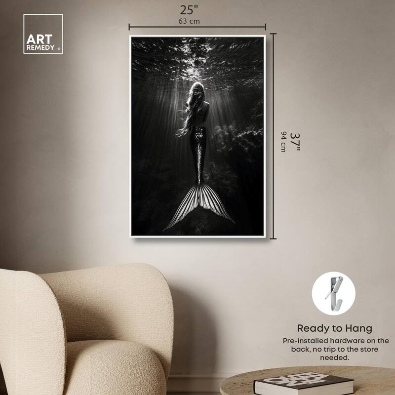 Mermaid Night Canvas by Art Remedy