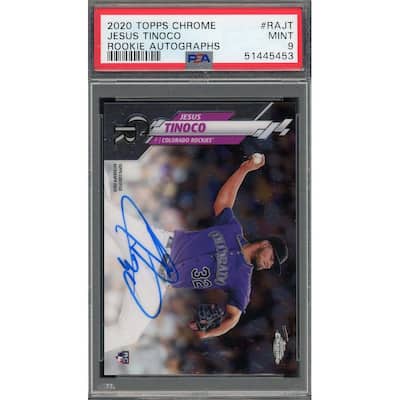 Jesus Tinoco 2020 Topps Chrome Rookie Autographs Card #RAJT PSA 9 - 8'6" x 11'6"