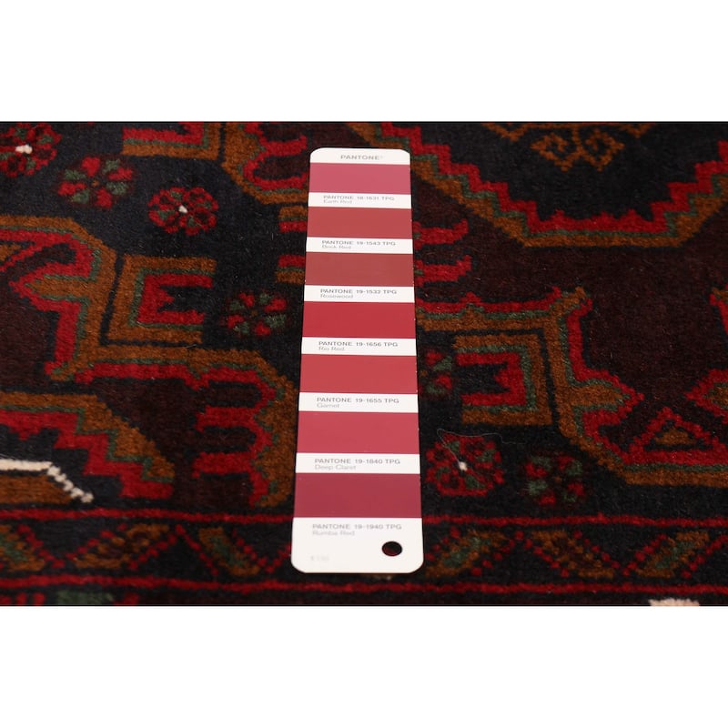 Teimani Burgundy Rug 3'11" x 6'5" - 3'11 x 6'5