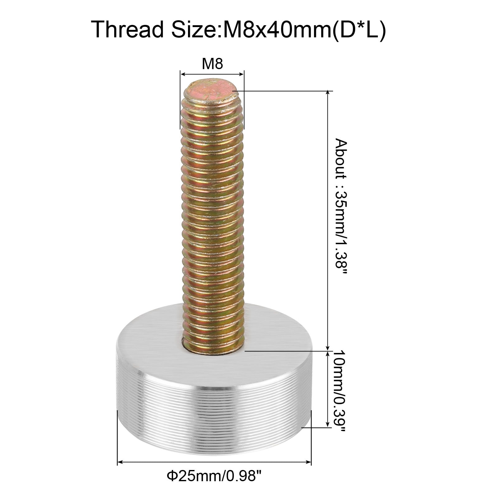 Round Shape Aluminum Disc - with Mounting Screws, Glass Table Top Aluminum Circle Disc Adapter