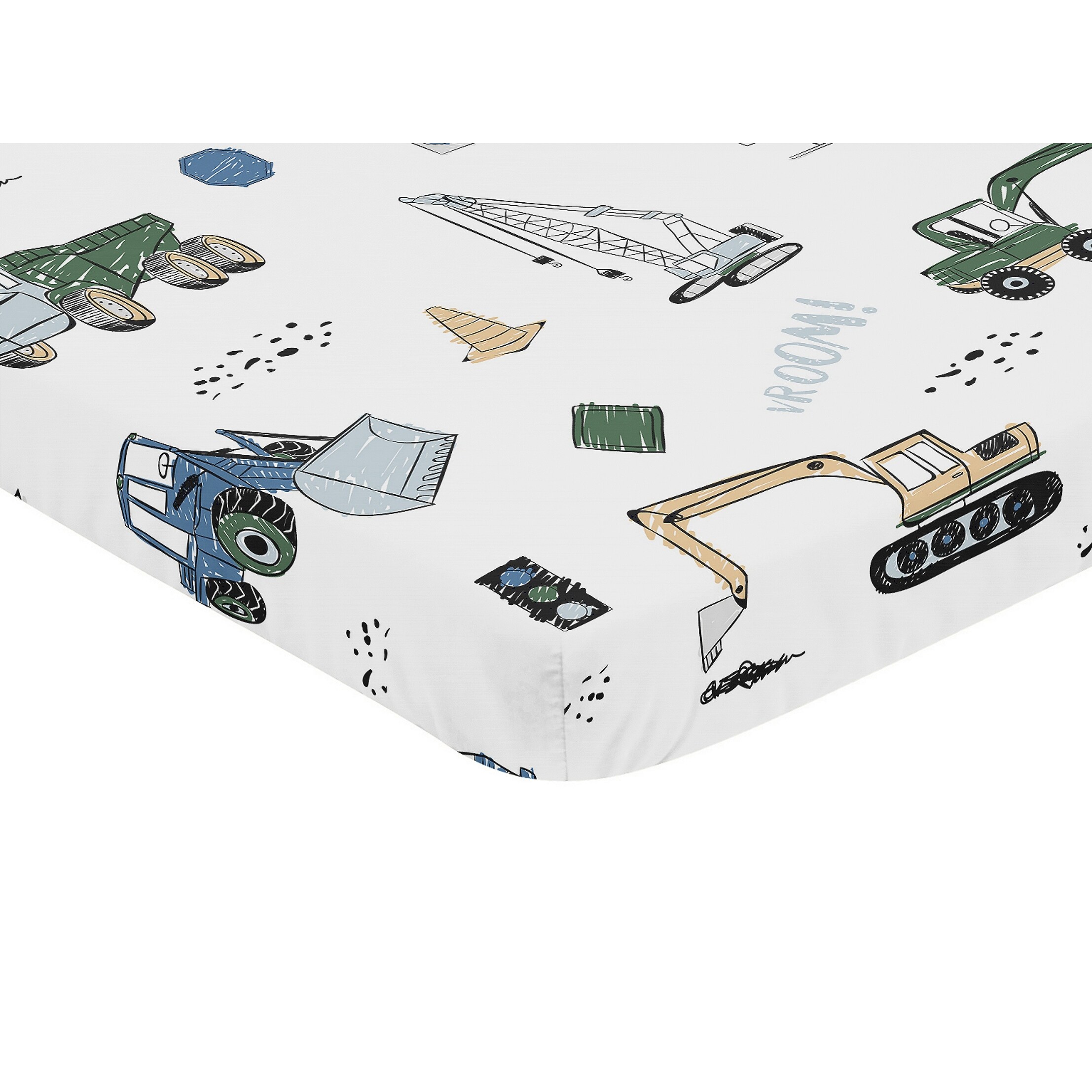 Brndrem Fitted Crib Sheets Boys Construction Truck Kuwit | Ubuy