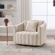 preview thumbnail 4 of 31, 40.35"W Upholstered Oversized Accent Barrel Chair and Half Cozy 360°Swivel Sofa with 3 Pillows, Pumpkin-Shape Club Armchair