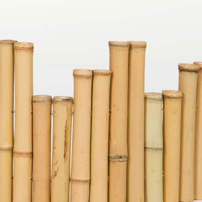 Natural Bamboo Garden Border Landscape Edging 23" L x 8" H (12-Pack)