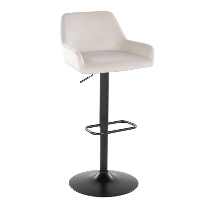 Porch & Den Galotti Adjustable Bar Stool with Rounded Rectangle Footrest (Set of 2)