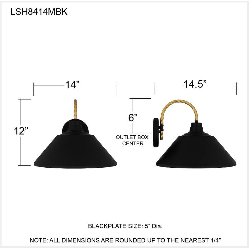Longshore 1-Light Matte Black Outdoor Wall Lantern