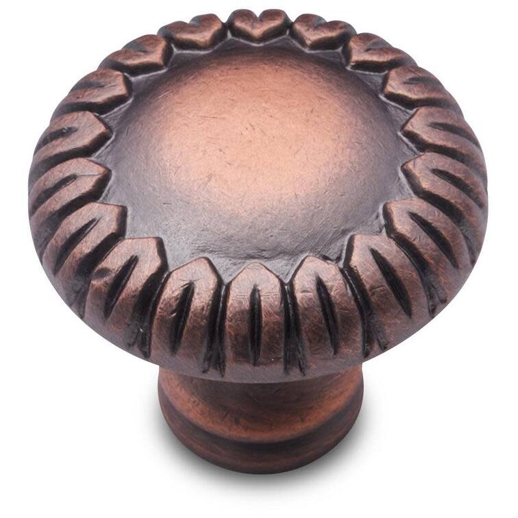 RK International CK 759 Small Petal 1-1/4" Solid Metal Botanical - Distressed Copper