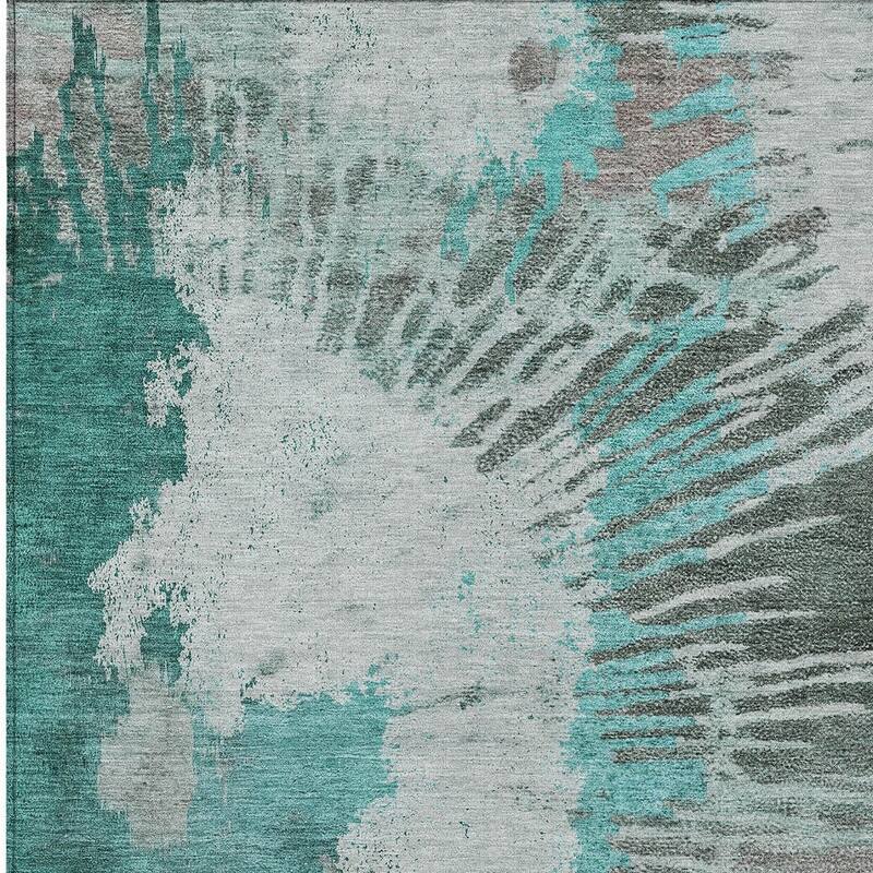 HomeRoots Abstract Transitional Rectangle Outdoor Rug