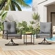 preview thumbnail 10 of 8, Outdoor Swivel Rocker Patio Chairs Set of 2 with Coffee Table &Cushions, Rattan Bistro Set for Porch, Backyard, Balcony