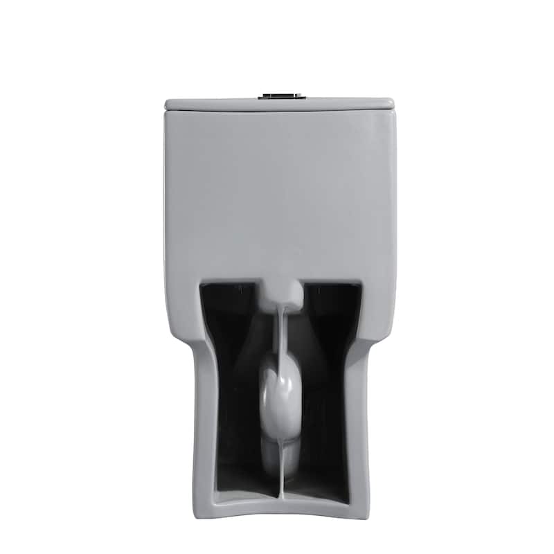 1.1/1.6 GPF Tornado Flush One-Piece Toilet Elongated,Soft Closing Seat, Button on Tank top,Chair Seat ADA Height 17"