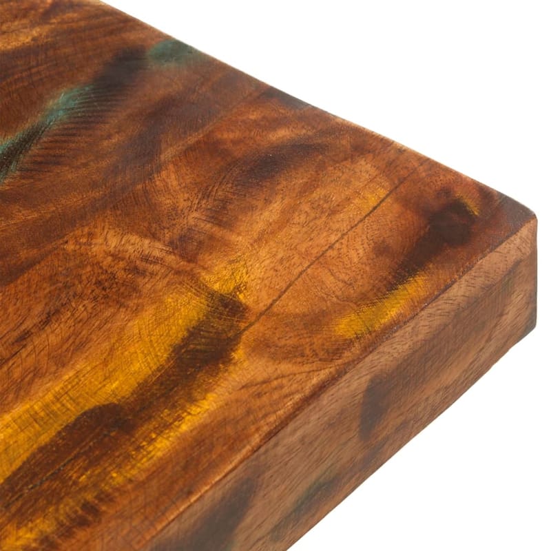 vidaXL Bench Steel Wooden Outdoor Bench 43.3"/63" Solid Mango/Reclaimed Wood