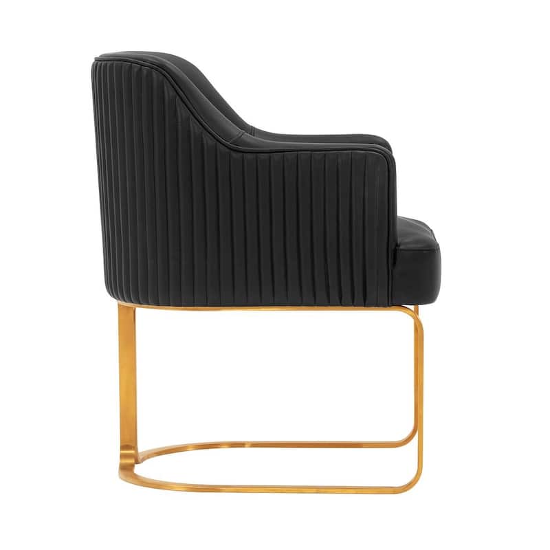 Manhattan Comfort Modern Edra Leatherette Dining Armchair
