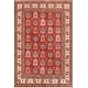 preview thumbnail 1 of 6, Southwestern Super Kazak Selene Red/Beige Hand Knotted Wool Rug - 10'1'' x 14'0''