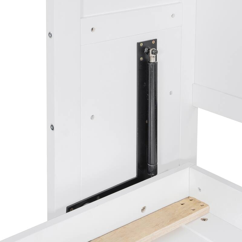 Twin Murphy Bed with Fold-Up Storage Design