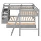 preview thumbnail 34 of 44, L-Shaped Twin over Full Bunk Bed With 3 Drawers,Ladder and Staircase