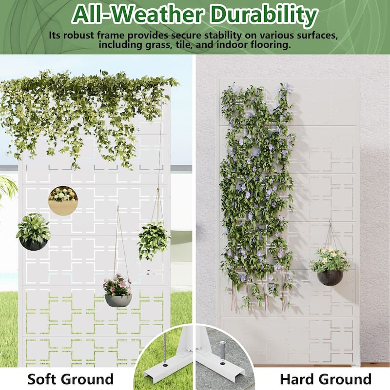 6 ft. H x 4 ft. Metal Privacy Screen Free Standing