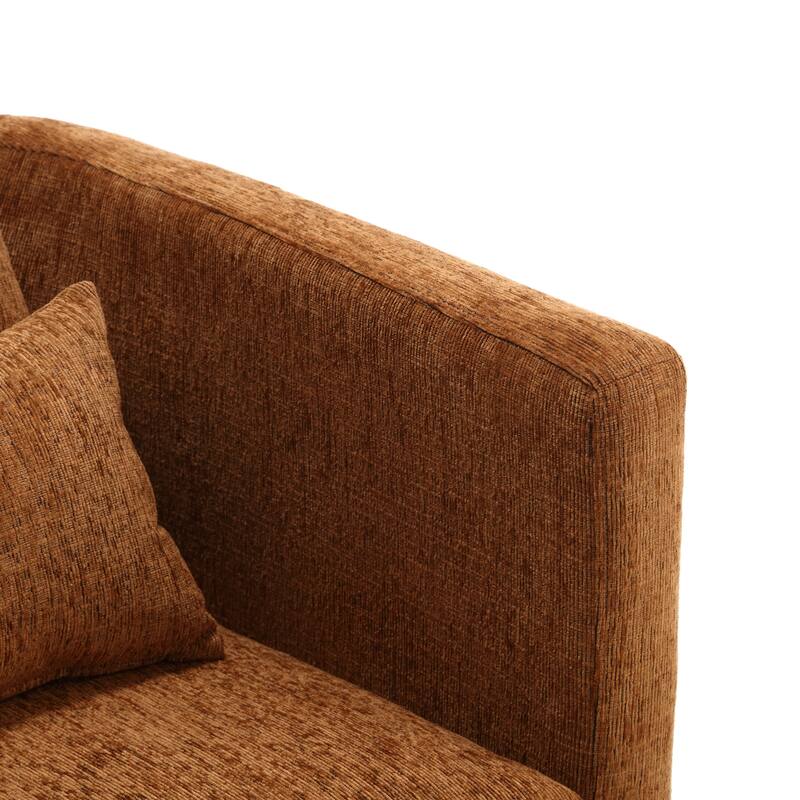 360 Degree Swivel Barrel Chair - Chenille Accent Sofa Chair for Living Room