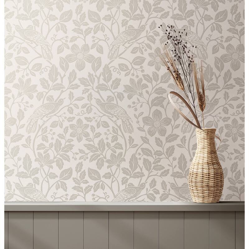 Marlow Bone Bird Vine Wallpaper