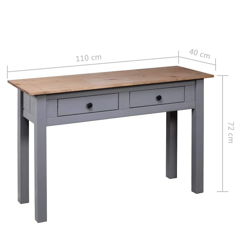 vidaXL Console Table Entryway Table Side Table Solid Pine Wood Panama Range - 43.3" x 15.7" x 28.3"