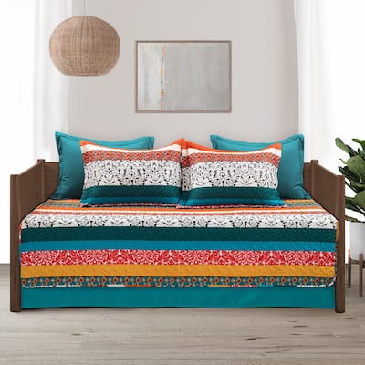 Lush Decor Boho Stripe Quilted Daybed Cover