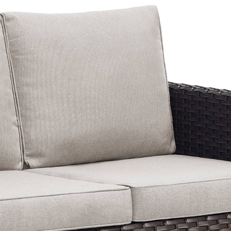 Gymojoy 6-Piece Wicker Outdoor Sofa Ottoman Set Weather-resistance