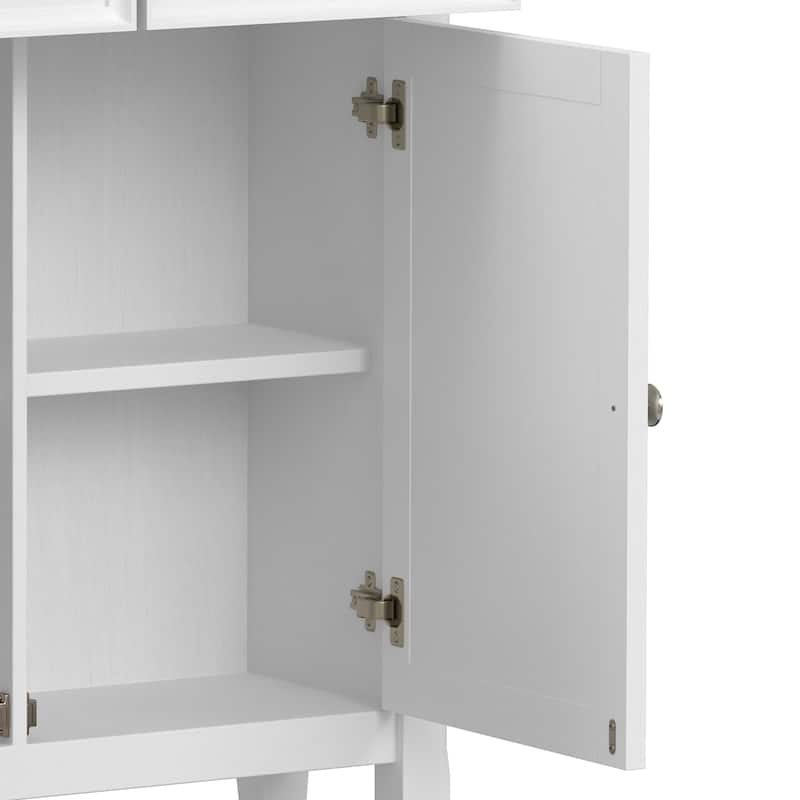 WYNDENHALL Halifax SOLID WOOD 36" Wide Transitional Entryway Storage Cabinet - 12"D x 36" W x 36"H