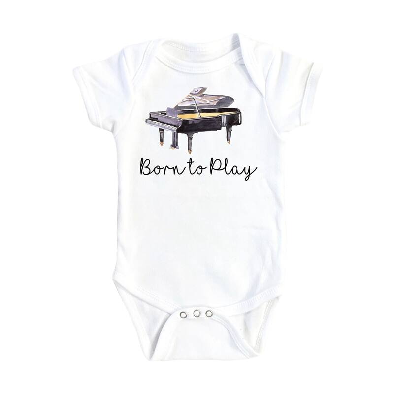 Piano - Baby Boy Girl Clothes Infant Bodysuit Funny Cute Newborn 1A - Pink - 0-3M