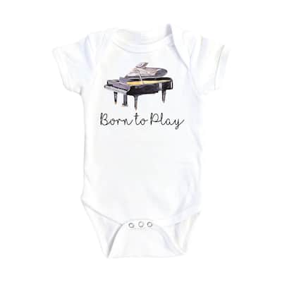 Piano - Baby Boy Girl Clothes Infant Bodysuit Funny Cute Newborn 1A