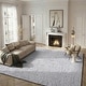 preview thumbnail 4 of 18, SAFAVIEH Polar Shag Bibi Glam Solid 3-inch Extra Thick Rug - Silver - 5'1" Square