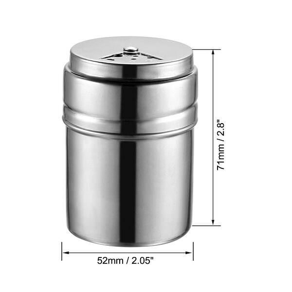 Stainless Steel Dredge Salt/Sugar/Pepper Shaker Seasoning Cans w Cover