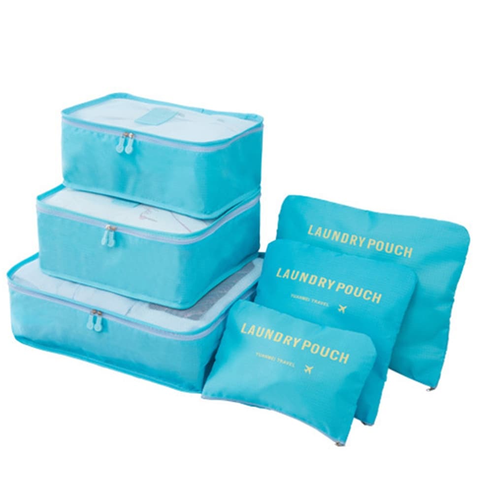 6Pcs Travel Storage Boxes Waterproof Organizer for Women Clothing Luggage Bag 