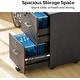 preview thumbnail 39 of 44, 2-Drawer Rolling Wood File Cabinet with Lock