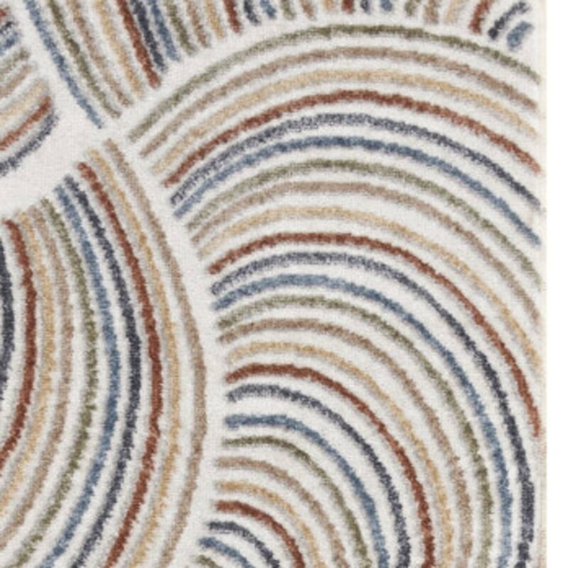 Pilog Power Loomed Abstract Modern Low Pile Area Rug By HomeRoots - 96' X '26' X '0.25